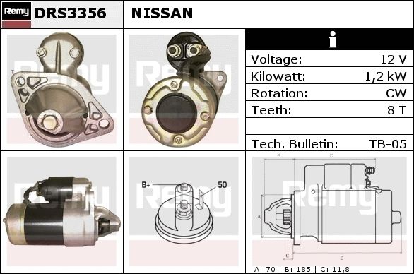 DELCO REMY Starter DRS3369